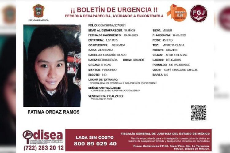 Buscan a joven desaparecida en Chicoloapan