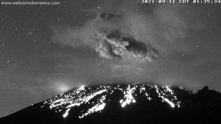 Popocatépetl presenta explosión en la madrugada