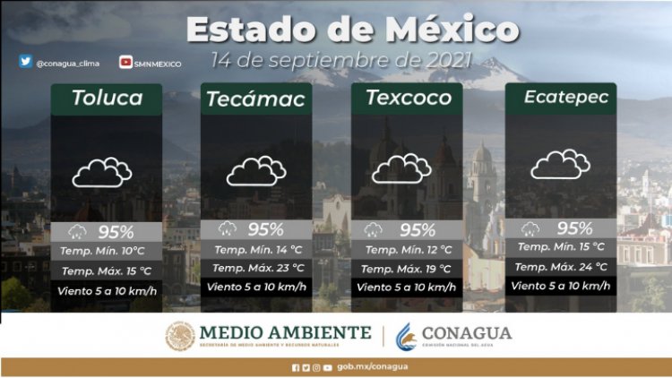 Lloverá este martes en el Valle de México