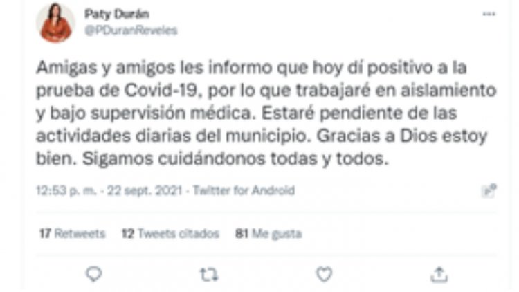 Alcaldesa de Naucalpan contrae Covid-19