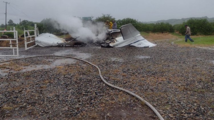 Rayo provoca caída de avioneta en Veracruz