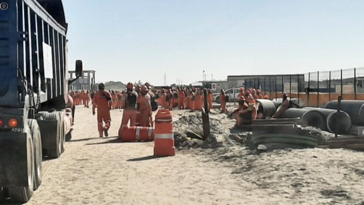 Se van a paro trabajadores en Dos Bocas