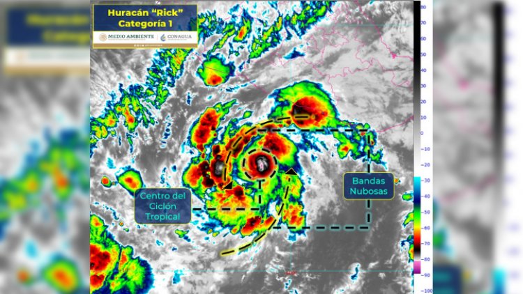 ´Rick´ se intensifica a huracán categoría 1