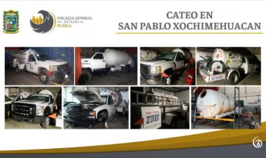 Hallan ocho pipas de gas robadas en Puebla