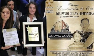 Le otorgan luminaria de oro a Octavio Ocaña