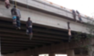 Cuelgan nueve cuerpos en puente de Zacatecas