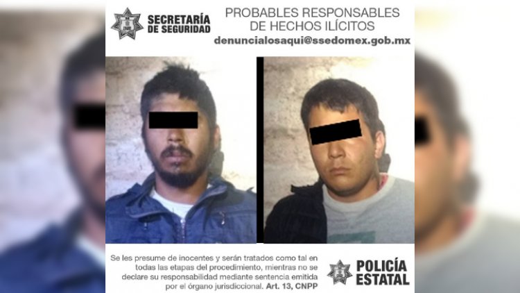 Aseguran a dos por robo violento en Chimalhuacán