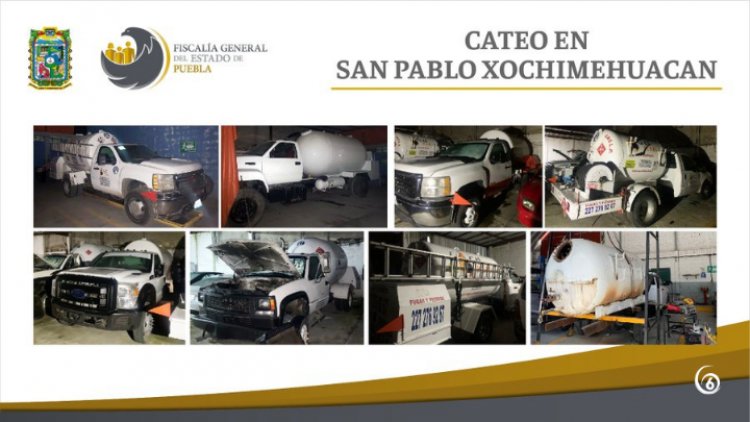 Hallan ocho pipas de gas robadas en Puebla