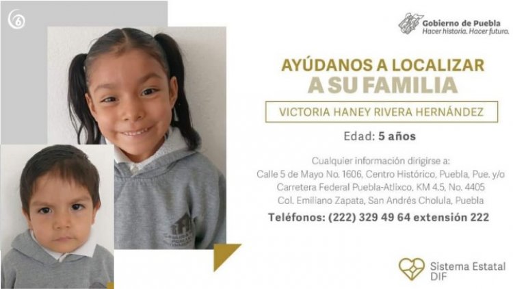 Buscan a familia de niños abandonados en Puebla