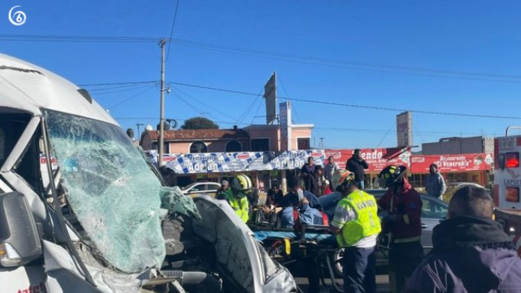 Cuatro heridos por carambola en la México-Puebla