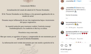 Vicente Fernández con condición crítica de salud