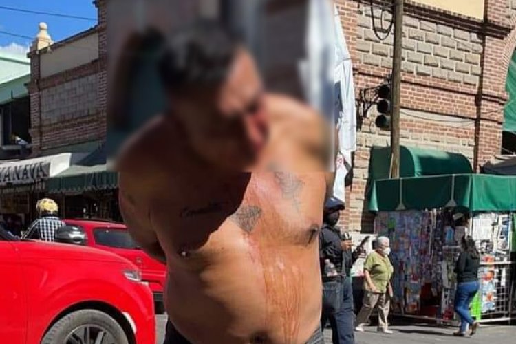 Comerciantes capturan a ladrón en Oaxaca