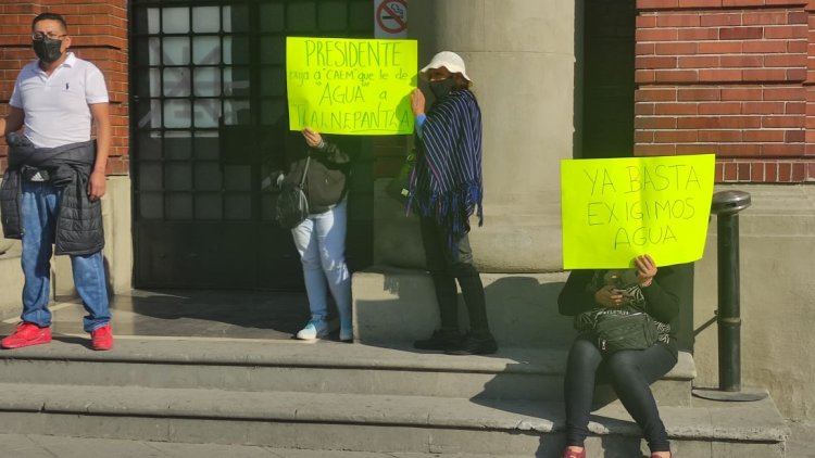 Por falta de agua protestan en Tlalnepantla