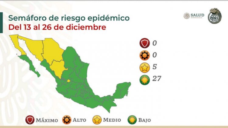 27 estados pasarán navidad en color verde