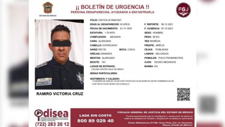 Cuerpo hallado en EDOMEX podría ser policía