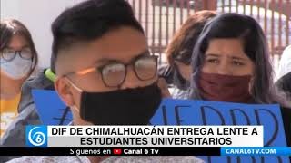 DIF Chimalhuacán entrega lentes a estudiantes universitarios