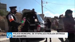 Policía Municipal de Ixtapaluca realiza entrega de juguetes