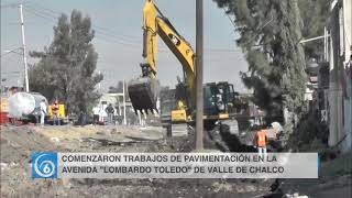 Comenzaron trabajos de pavimentación en la avenida Lombardo Toledo