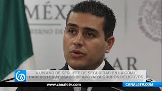 A un año de ser jefe de seguridad en la CDMX, Harfuch es acusado de apoyar a grupos delictivos