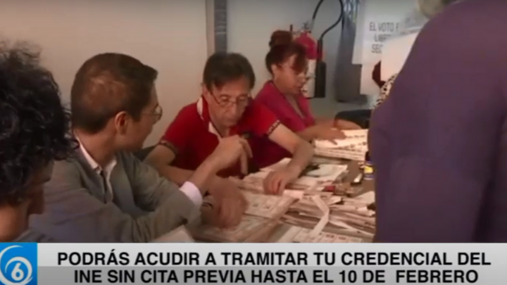 Podrás acudir a tramitar tu credencial del #INE sin cita previa hasta el 10 de febrero