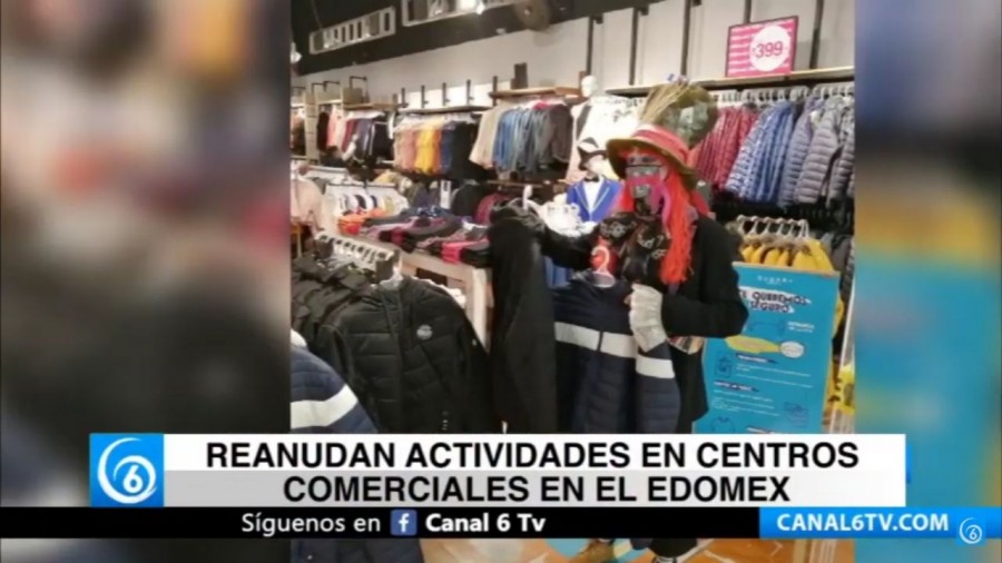 Reanudan actividades en centro comerciales en el Edomex