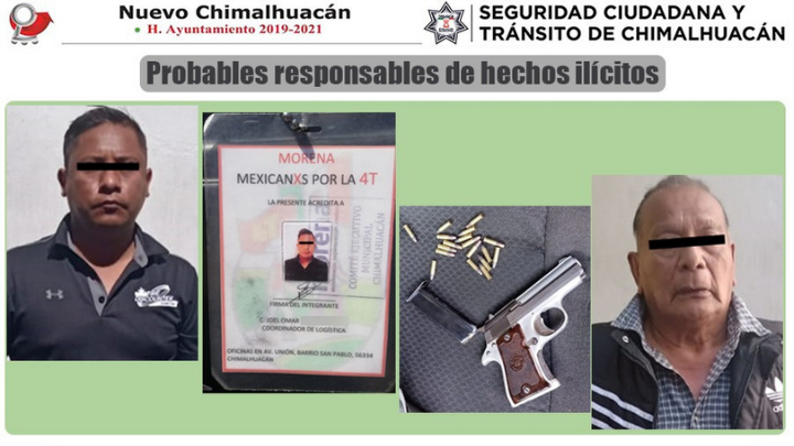 Detienen a militantes de Morena por portación de arma de fuego