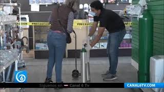 Habitantes de otros municipios acuden a Ixtapaluca para rellenar tanques de oxígeno