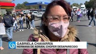 Protestan por desaparición de chofer de Uber en Los Reyes La Paz