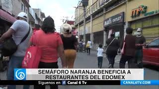 Semáforo naranja beneficia a restaurantes del Edomex