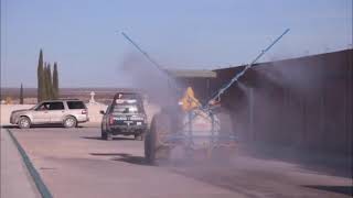 Así sanitizan espacios públicos en el municipio rural de Villa de Ramos, San Luis Potosí