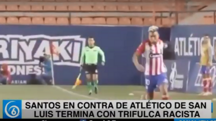 Santos en contra de Atlético de San Luis termina con trifulca racista