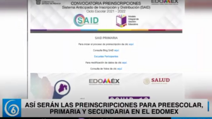 Así serán las preinscripciones para preescolar, primaria y secundaria en el Edomex