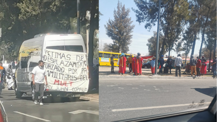 Víctimas del desplazamiento forzado en Oaxaca se dirigen a Palacio Nacional