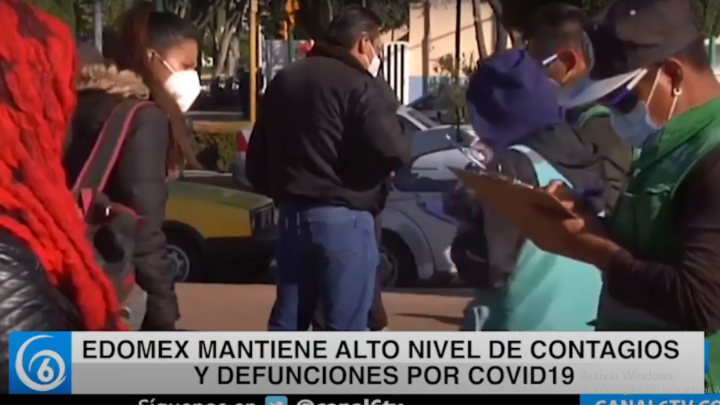 Edomex mantiene alto nivel de contagios y defunciones por COVID-19