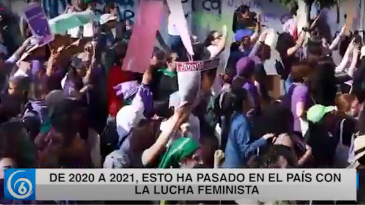 De 2020 a 2021, esto ha pasado en el país con la lucha feminista