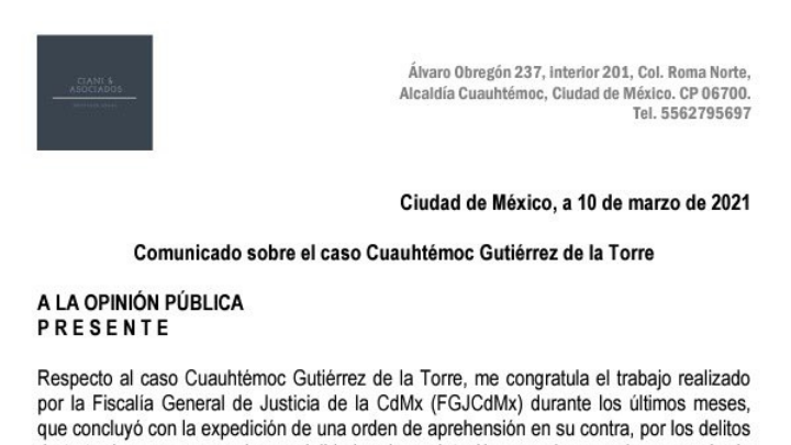 Gutiérrez de la Torre escapa tras operativo desastroso