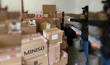 Hallan en Coacalco 198 cajas de miniso robadas