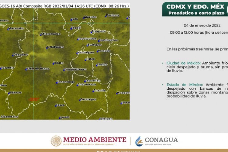 Valle de México continuará con ambiente frío