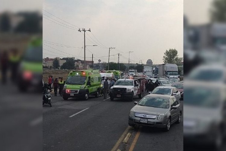 Colapsa trabe en la México-Pachuca