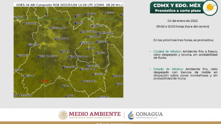 Valle de México continuará con ambiente frío