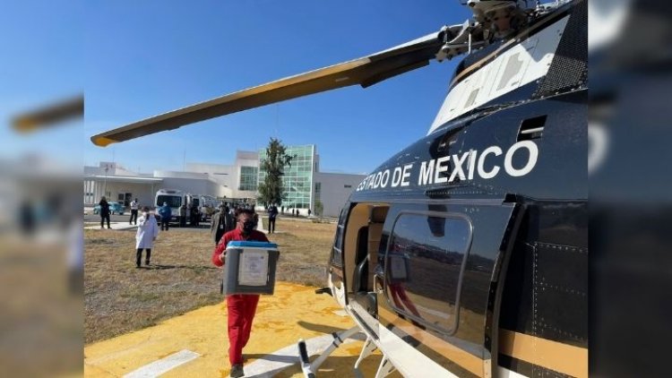 Llevan en helicóptero corazón a CDMX