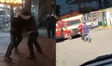 Así se enfrentaron dos taxistas en Tijuana