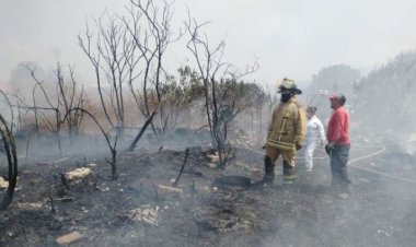 Se incendia terreno baldío en La Paz