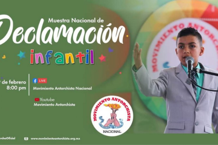 Anuncia Antorcha Muestra Nacional de Declamación infantil