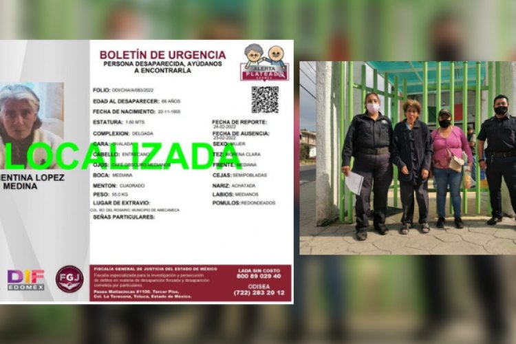 Encuentran en Atlautla a abuelita extraviada