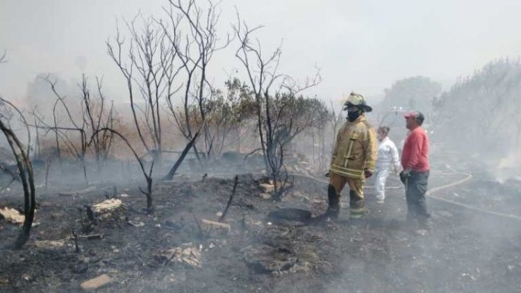 Se incendia terreno baldío en La Paz