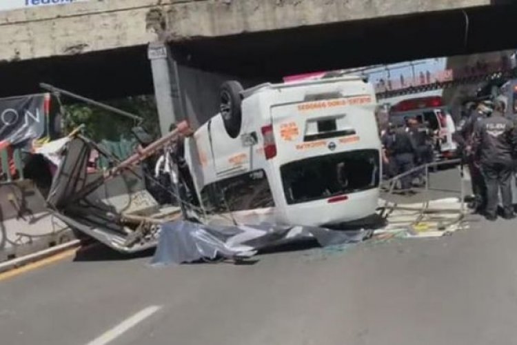 Cae combi de puente vehicular en Tlalnepantla