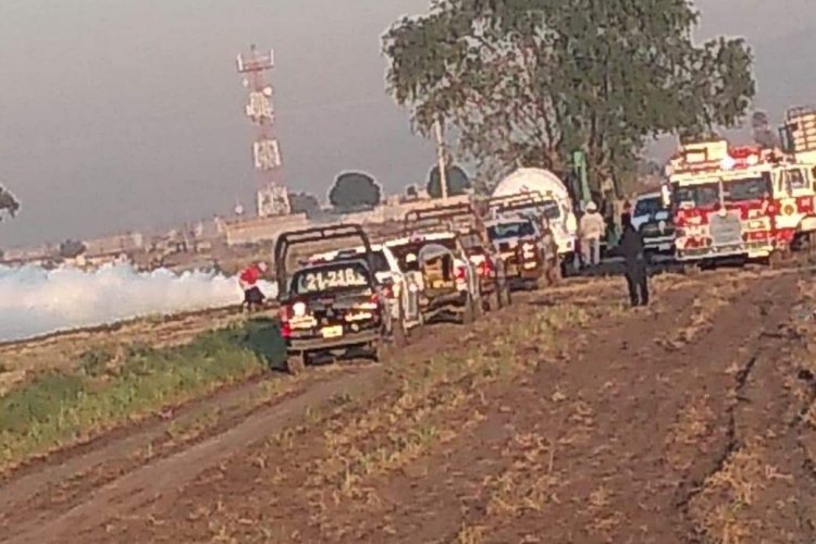 Resguardan toma de huachicoleo en Tonanitla