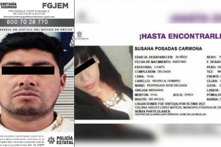 Cae probable feminicida de Susana, asesinada en Atizapán