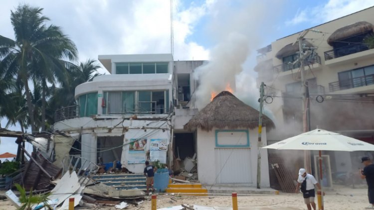 Explota tanque en restaurante de playa de Carmen